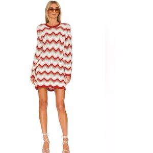 27 Miles Malibu Reno Crochet Knit Mini Dress Sz L NWT